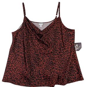 NEW Ava & Viv Cami Womens 3X Leopard Boho Chic Resort Wear Resort Wear‎ Date